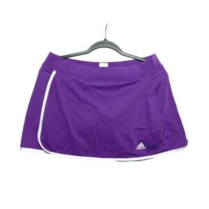 Adidas Skort Skirt Womens Size Medium Purple Climalite Tennis White Trim